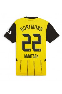 Borussia Dortmund Ian Maatsen #22 Jalkapallovaatteet Kotipaita 2024-25 Lyhythihainen